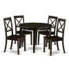 5 Pc Small Kitchen Table Set-Round Table And 4 Kitchen Chairs