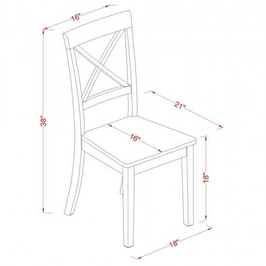 3 Pc Kitchen Table Set-Table And 2 Dining Chairs