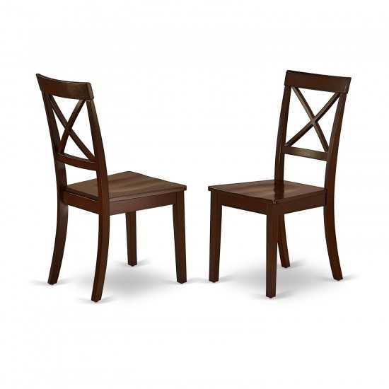 5Pc Rectangle 42/54 Inch Table, 12 In Butterfly Leaf And Four Wood Seat Chairs