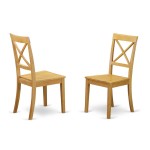 Dining Set 3 Pc- 2 Chairs, Table, Oak Solid Wood Chair Seat, Oak Finish Hardwood Structure.
