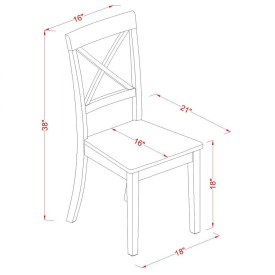 3-Piece Dinette Table Set - Table, 2 Faux Leather Seat Dining Chairs In White