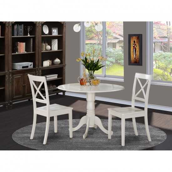 3 Pc Small Kitchen Table-Kitchen Table And 2 Dining Chairs