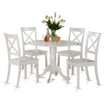 5 Pc Small Kitchen Table Set-Small Table And 4 Dinette Chairs