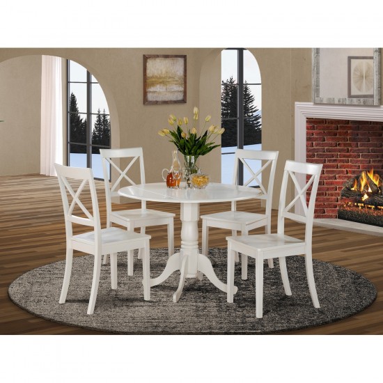 5 Pc Small Kitchen Table Set-Small Table And 4 Dinette Chairs