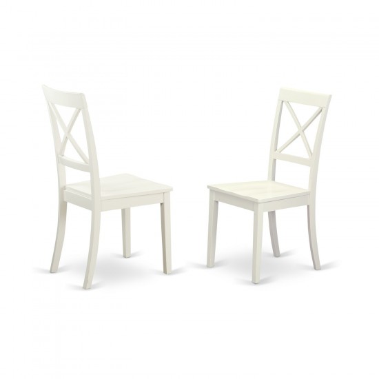 Dining Set 5 Pc- 4 Marvelous Kitchen Chairs, Table, Linen White Chair Seat, Linen White Finish Frame.