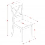 3-Pc Dining Table Set 2 Dining Chairs, Butterfly Leaf Table, Linen White