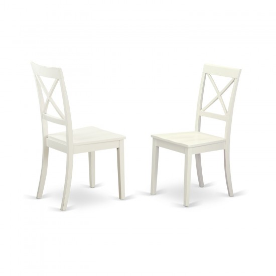 5Pc Dining Set 4 Wood Chairs, Butterfly Leaf Seat, Wood Table, Linen White