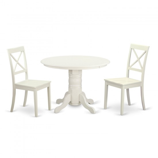 3 Pc Dining Room Set-Kitchen Dinette Table And 2 Dining Chairs