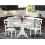 3 Pc Dining Room Set-Kitchen Dinette Table And 2 Dining Chairs