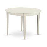 3Pc Dinette Set, Small Rounded Kitchen Table, Two Parson Chairs, Light Beige Fabric, White Finish