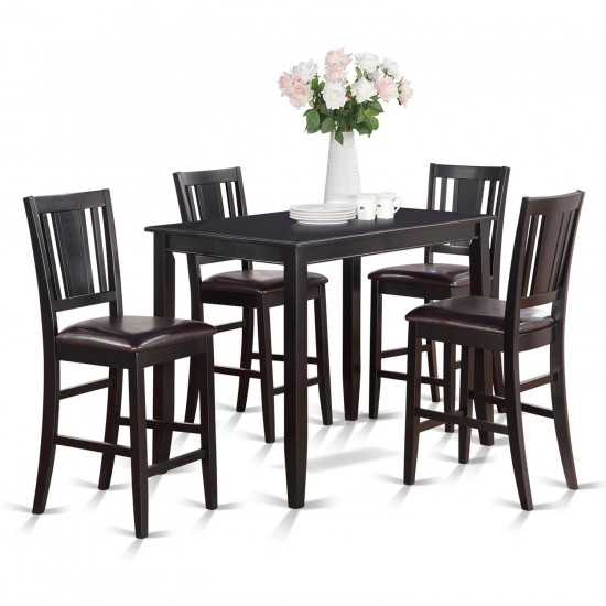 5 Pc Counter Height Table Set-Counter Height Table And 4 Kitchen Counter Chairs