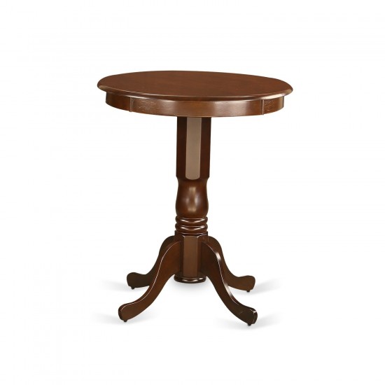 5 Pc Counter Height Table, Chair Set-Pub Table, 4 Bar Stools, Mahogany