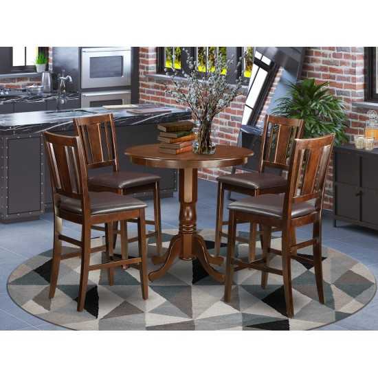 5 Pc Dining Counter Height Set-Pub Table And 4 Counter Height Chairs