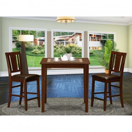 3 Pc Counter Height Table-Pub Table And 2 Dinette Chairs