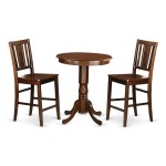 3 Pcpub Table Set-Pub Table And 2 Dinette Chairs