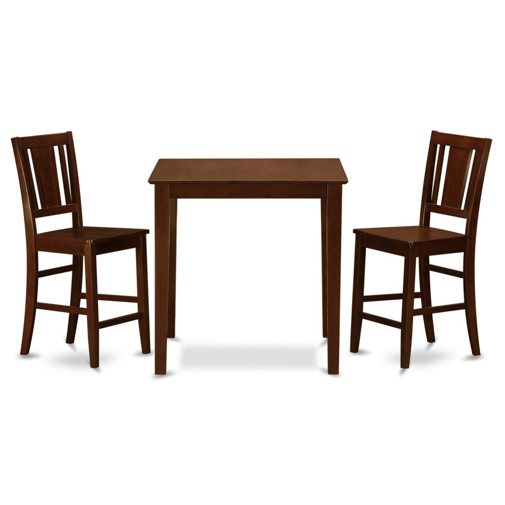 3 Pc Counter Height Table-Pub Table And 2 Dinette Chairs