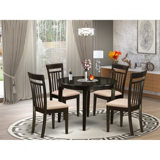 5 Pc Small Kitchen Table And Chairs Set-Round Kitchen Table And 4 Dining Chairs