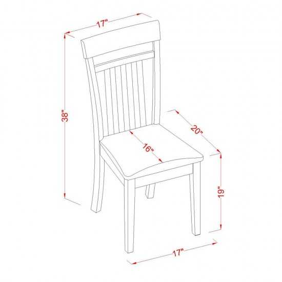 Hlca3-Cap-C 3 Pc Kitchen Nook Dining Set-Dining Table And 2 Dinette Chairs