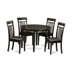 5 Pc Kitchen Nook Dining Set-Kitchen Table And 4 Kitchen Chairs