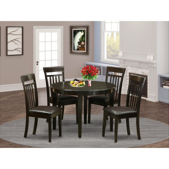 5 Pc Kitchen Nook Dining Set-Kitchen Table And 4 Kitchen Chairs