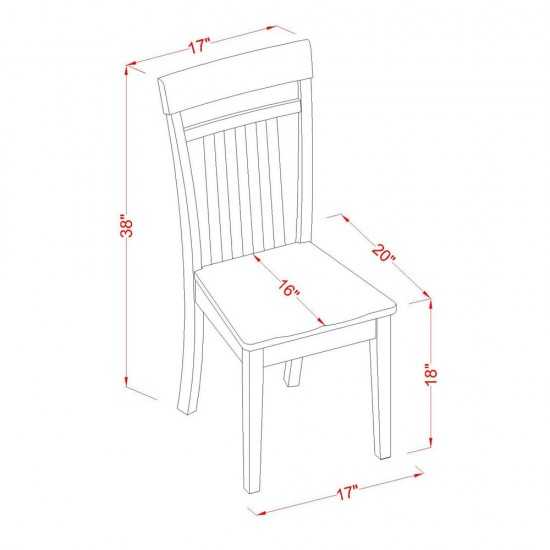 3 Pc Kitchen Table Set-Small Table And 2 Kitchen Chairs