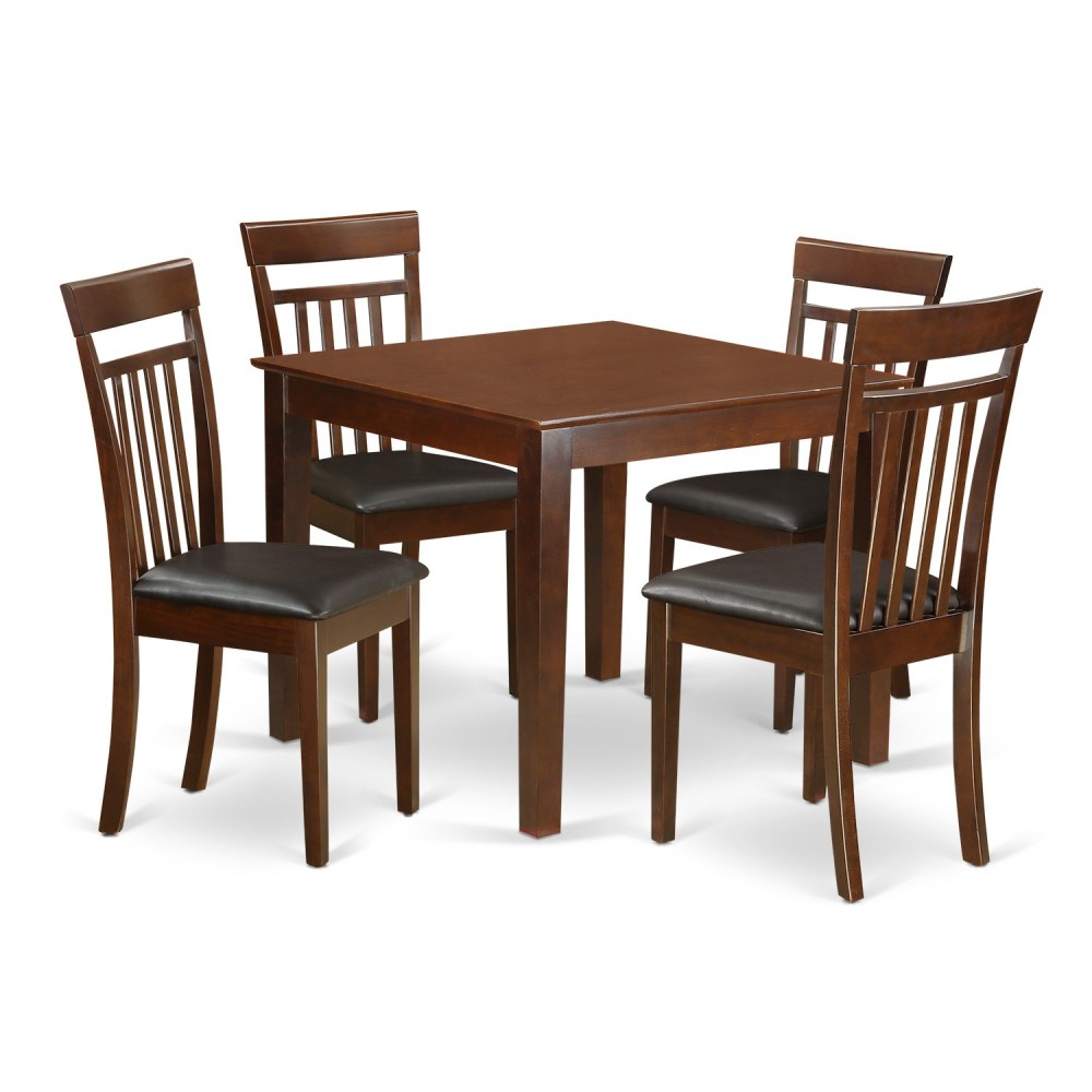 5 Pc Kitchen Table Set With A Dining Table And 4 Kitchen Chairs In Mahogany 5 Pc Kitchen Table Set With A Dining Table And 4 Kitchen Chairs In Mahogany