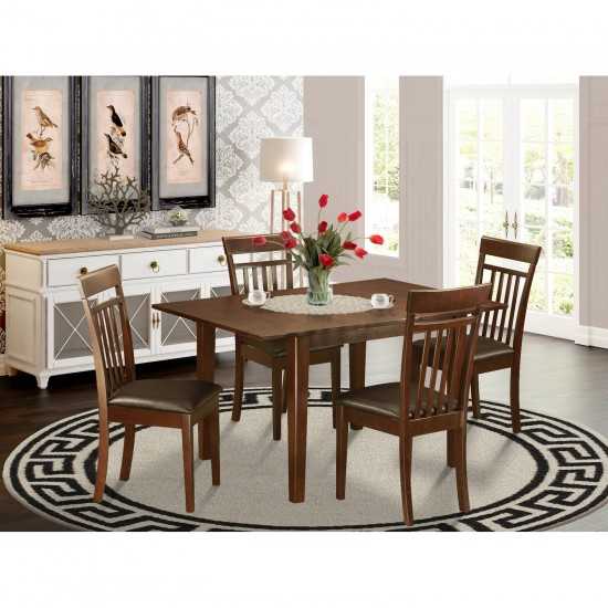 5 Pc Small Kitchen Table Set - Dinette Table With 4 Kitchen Dining Chairs