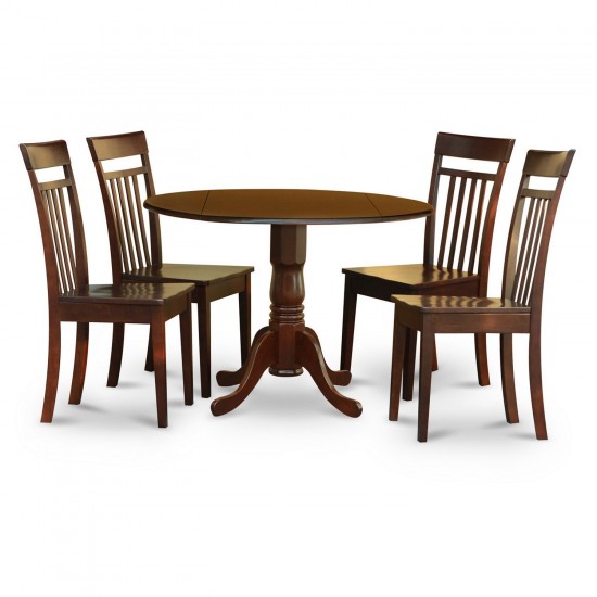 5 Pc Kitchen Nook Dining Set-Small Table And 4 Dining Chairs