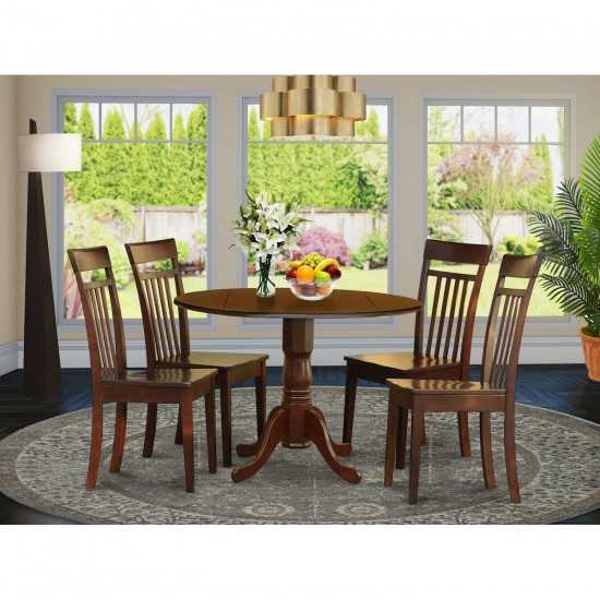 5 Pc Kitchen Nook Dining Set-Small Table And 4 Dining Chairs