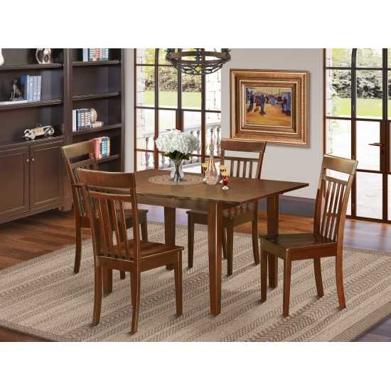 Mlca5-Mah-W 5 Pc Kitchen Dinette Set-Breakfast Nook, 4 Chairs For Dining Room