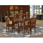 7 Pc Kitchen Nook Dining Set- Tables And 6 Kitchen Chairs