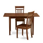 3 Pc Kitchen Table Set - Kitchen Table With Leaf And 2 Kitchen Dining Chairs