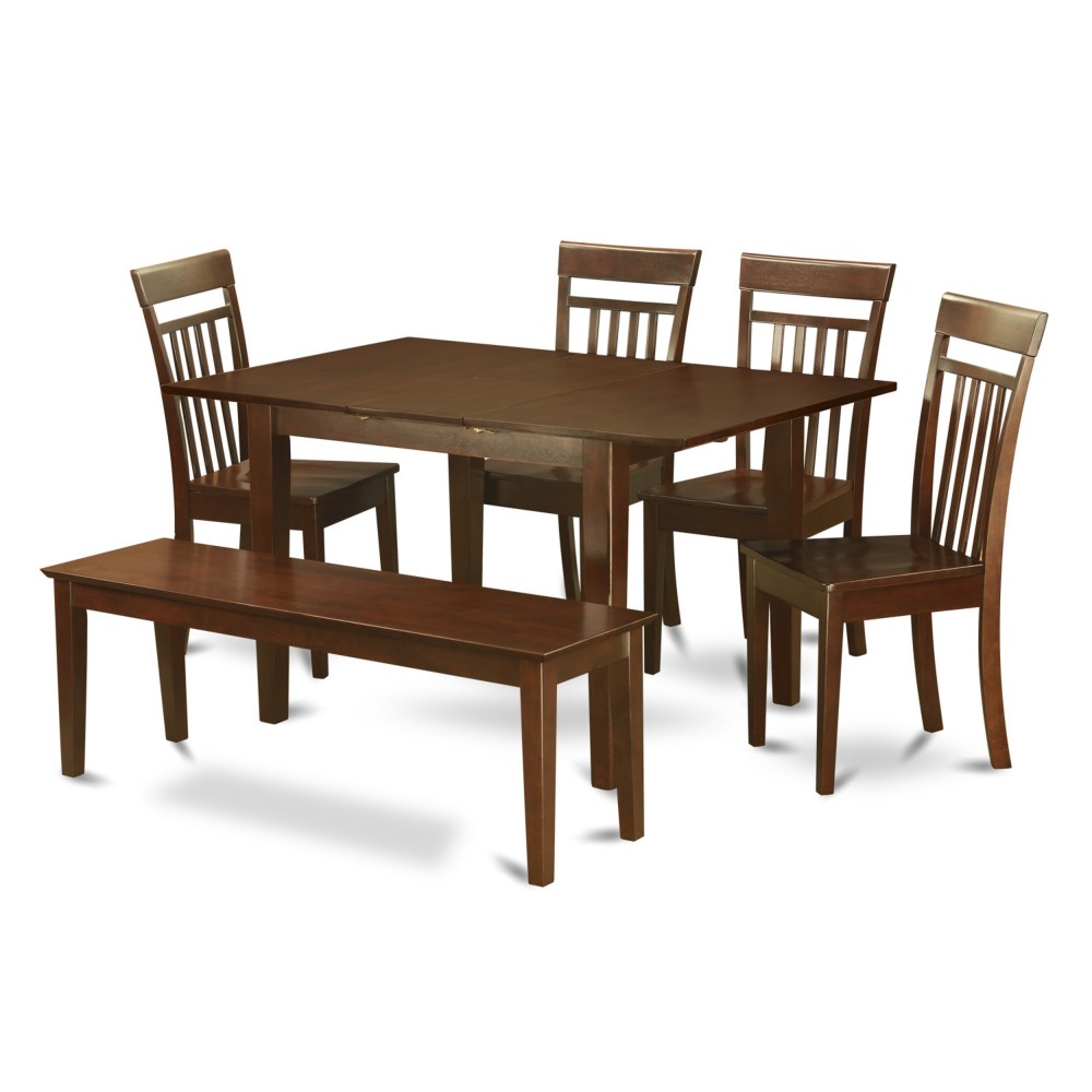6-Pc Dining Room Set With Bench -Tables With 4 Dining Chairs And Bench 6-Pc Dining Room Set With Bench -Tables With 4 Dining Chairs And Bench