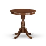 3-Pc Dinette Room Set 2 Kitchen Parson Chairs And 1 Dining Table (Mahogany)