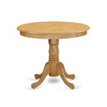 5Pc Dining Set, Small Round Dinette Table, Four Parson Chairs, Lime Green Fabric, Oak Finish