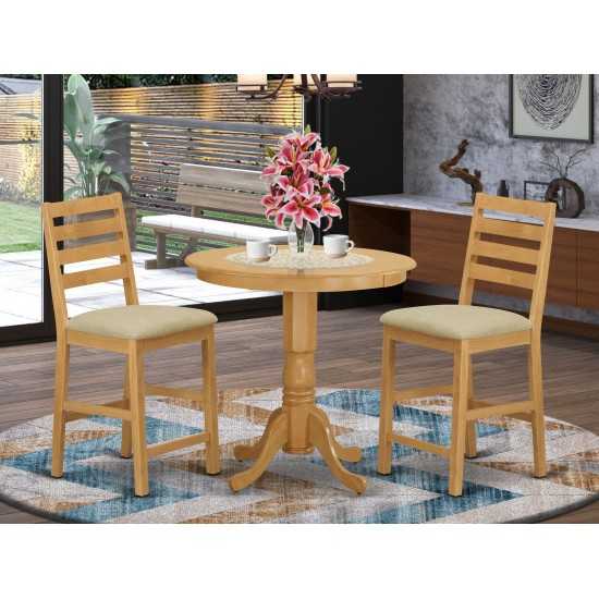 3 Pc Counter Height Dining Room Set-Pub Table And 2 Counter Height Chairs