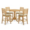 5 Pc Counter Height Dining Room Set - High Table And 4 Counter Height Chairs