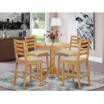 5 Pc Counter Height Dining Room Set - High Table And 4 Counter Height Chairs