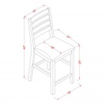 5 Pc Counter Height Table, Chair Set - Counter Height Table, 4 Dinette Chairs.