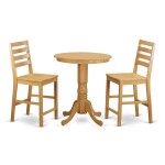3 Pc Counter Height Set-Pub Table And 2 Counter Height Chairs