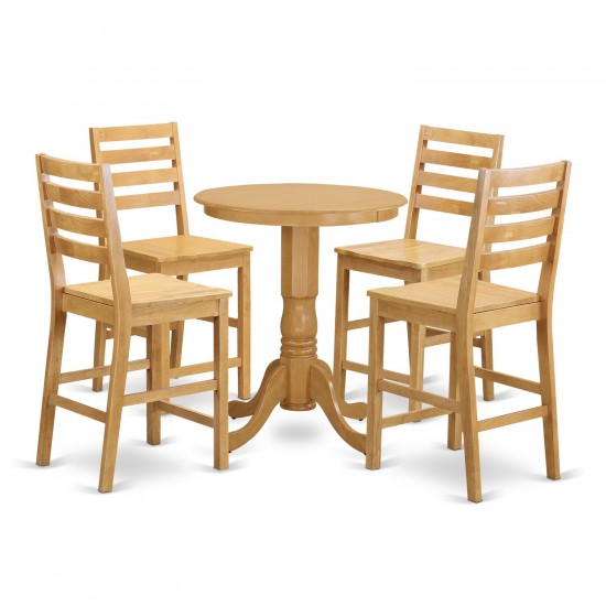 5 Pc Counter Height Dining Room Set-Pub Table And 4 Kitchen Dining Chairs