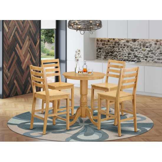 5 Pc Counter Height Dining Room Set-Pub Table And 4 Kitchen Dining Chairs