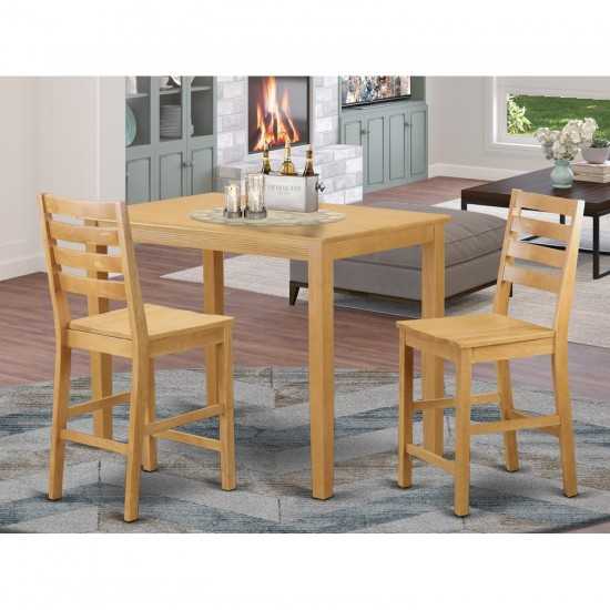 3 Pc Counter Height Pub Set, Counter Height Table, 2 Counter Height Dining Chair.