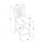 3 Pc Counter Height Pub Set - Counter Height Table And 2 Dining Chairs