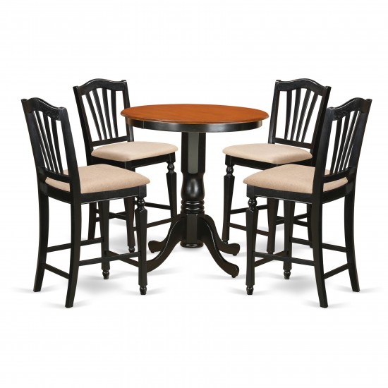 5 Pc Counter Height Set - Kitchen Table And 4 Counter Height Dining Chair