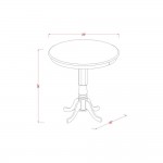 5 Pc Dining Counter Height Set - Kitchen Dinette Table, 4 High Dining Chairs