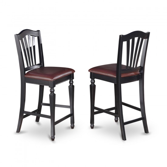 3 Pc Counter Height Table And Chair Set - High Top Table And 2 Chairs