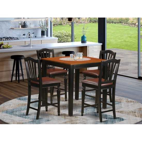 5 Pc Counter Height Kitchen Set, Kitchen Dinette Table, 4 Kitchen Dining Chair.