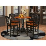 5 Pc Counter Height Table And Chair Set-Pub Table And 4 Dining Chairs