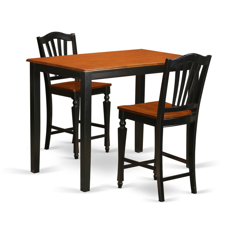 3 Pcpub Table Set-Pub Table And 2 Bar Stools